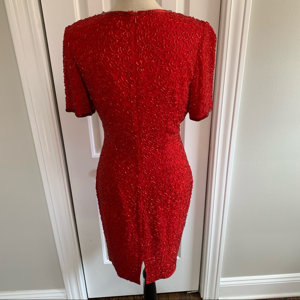 A.J. Bari vintage 100% silk dress - Picture 4 of 7